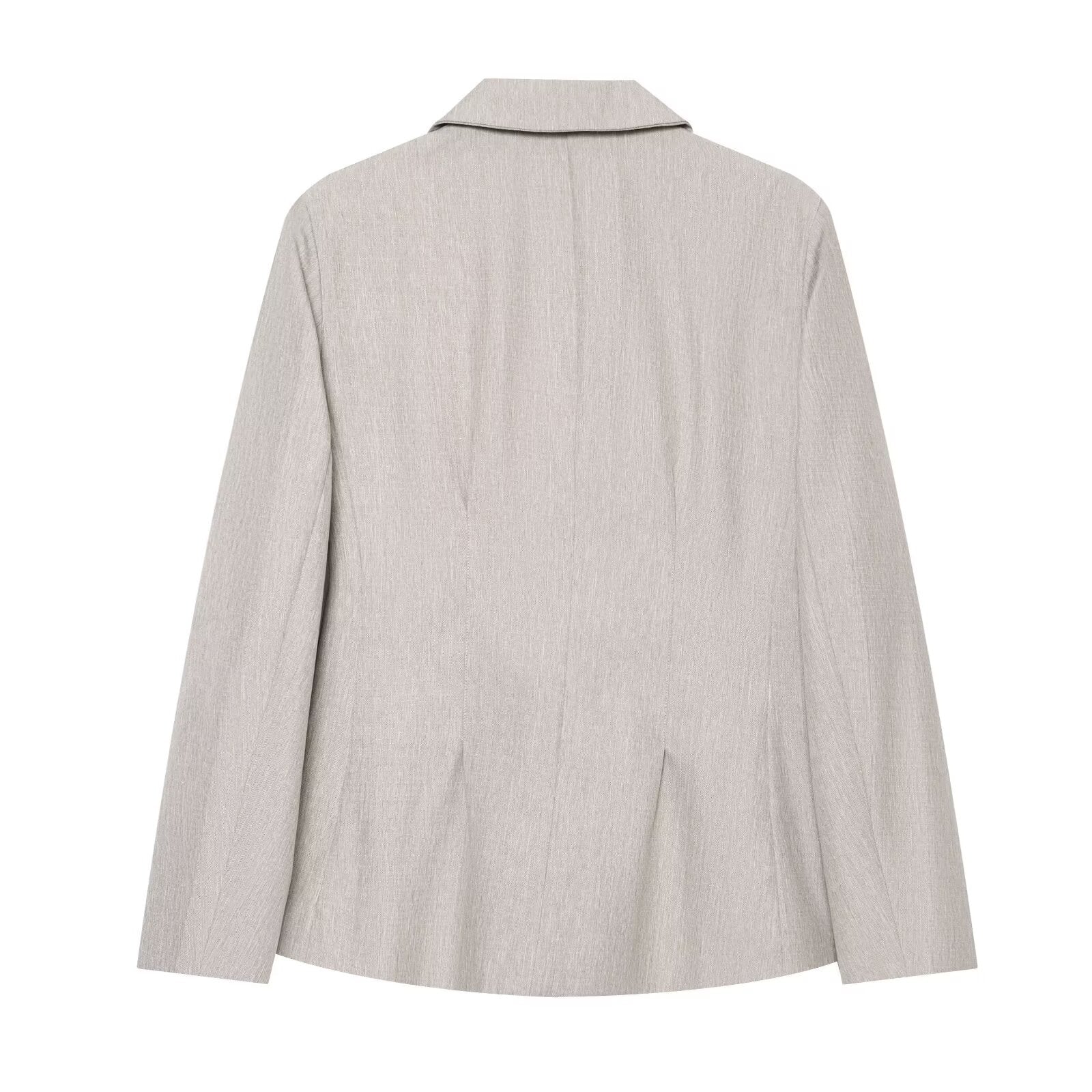 set woman 2 pieces casual linen blend pleated Blazer Coat +Pants
