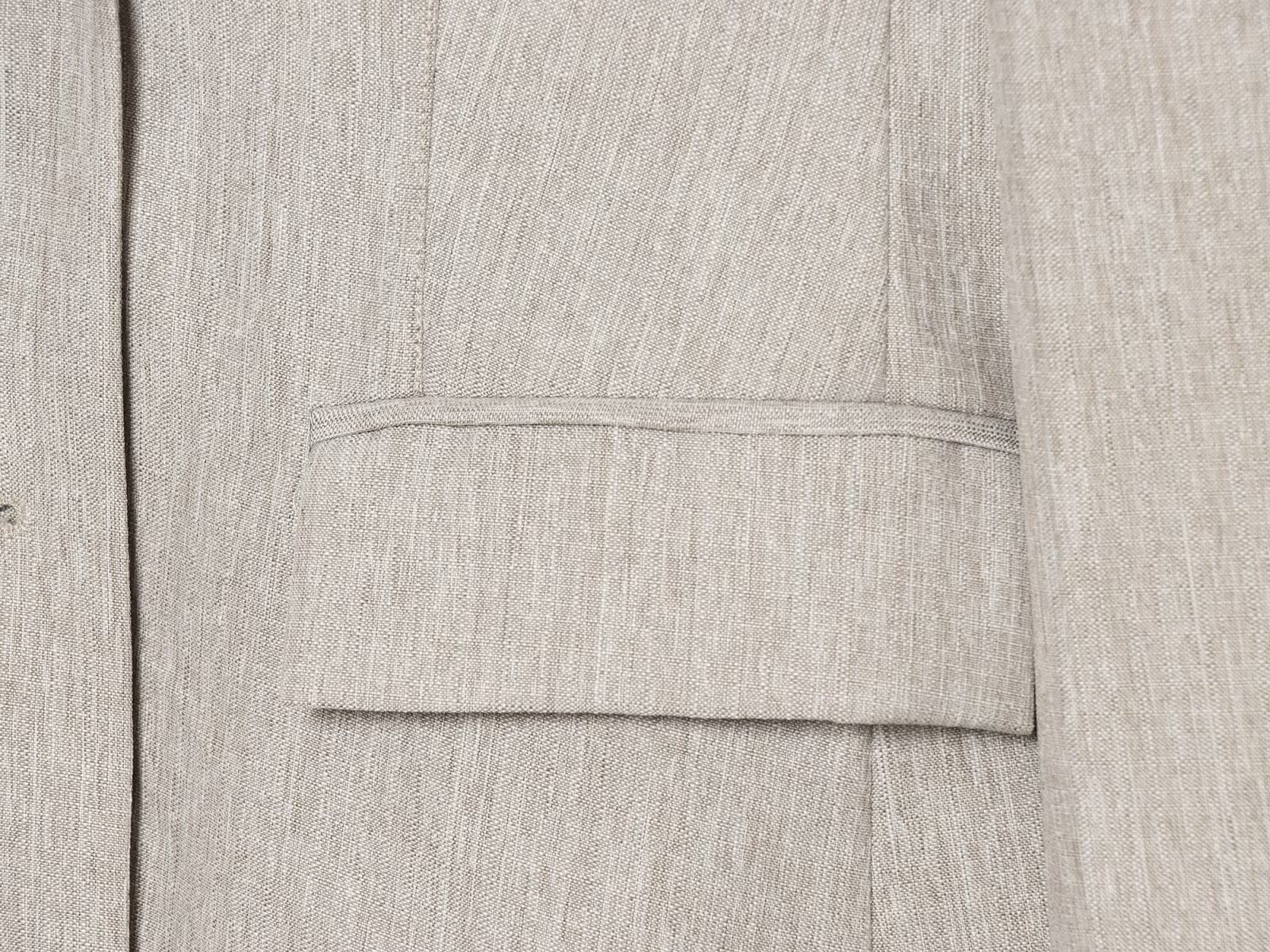 set woman 2 pieces casual linen blend pleated Blazer Coat +Pants