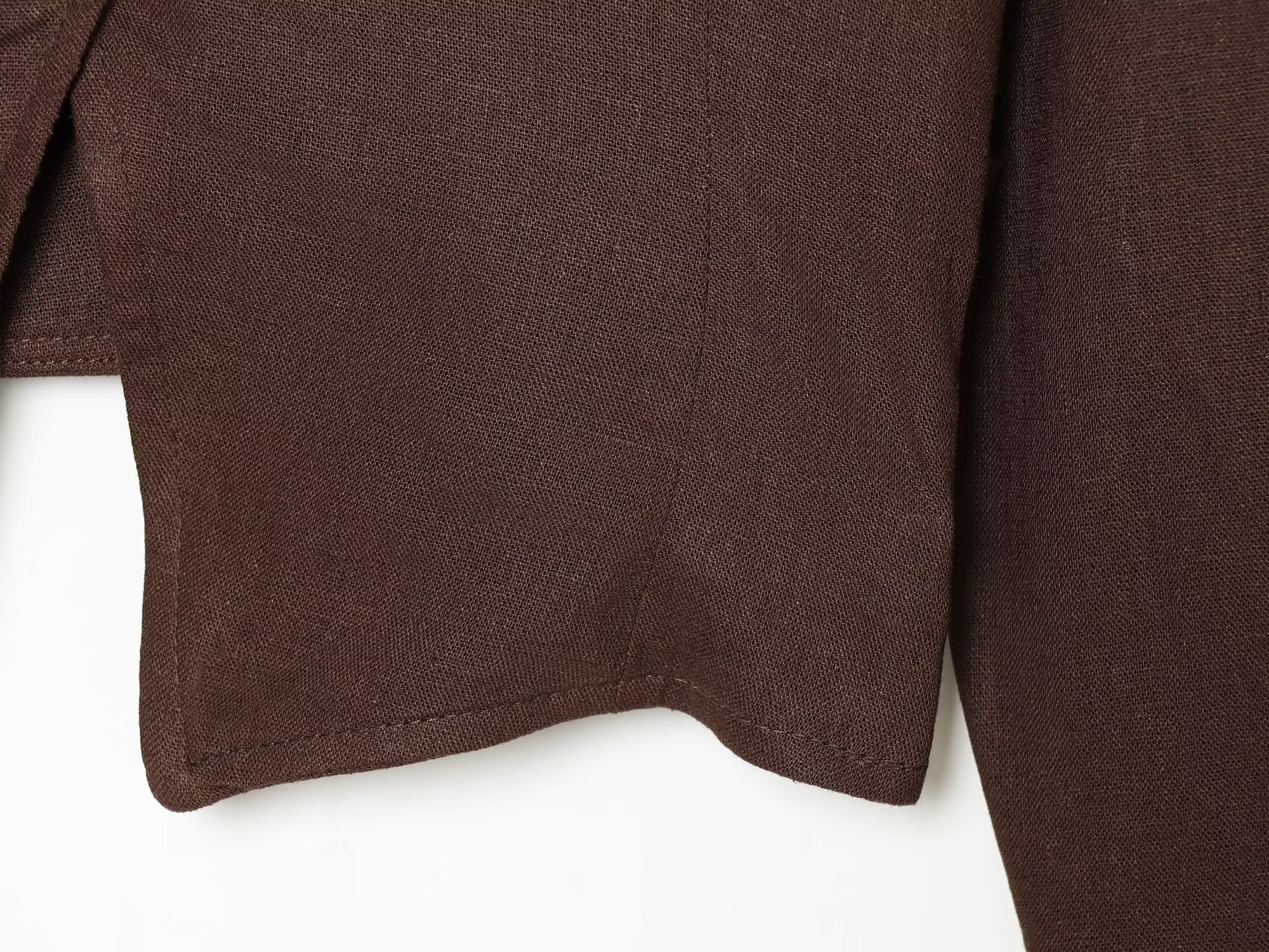Women's linen blended Button-up Coat