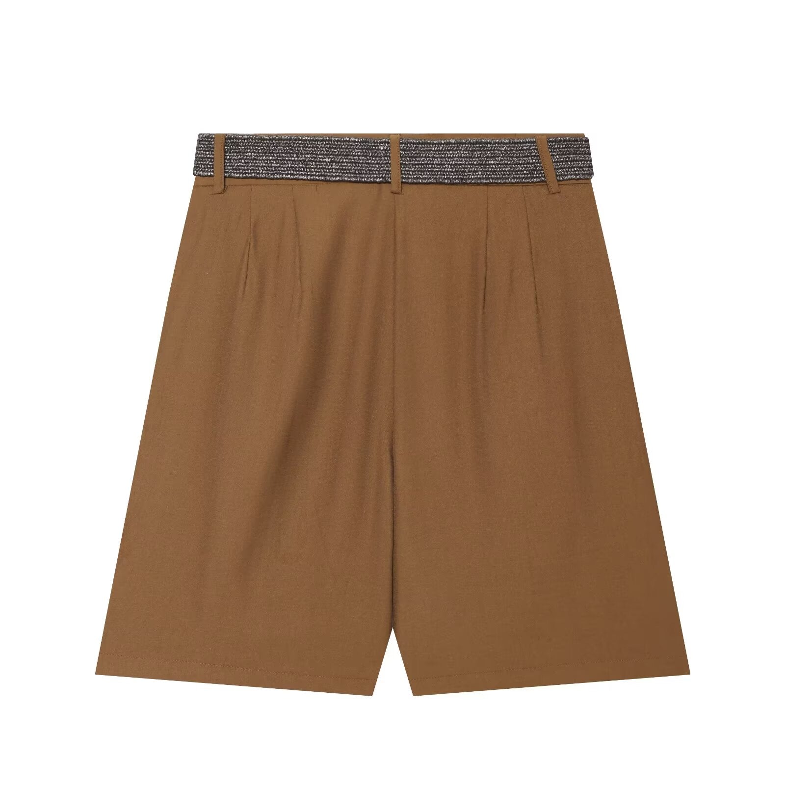 Women's With Belt pleated casual shorts