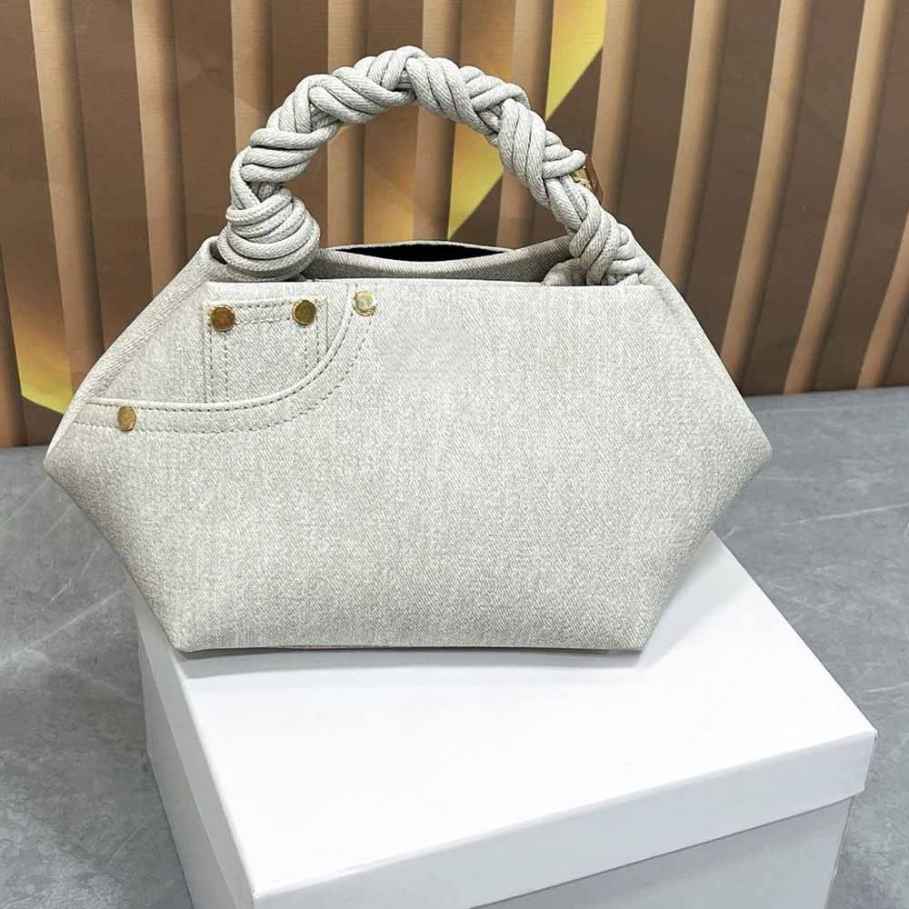 #298 Women's new denim woven hexagonal shoulder bag