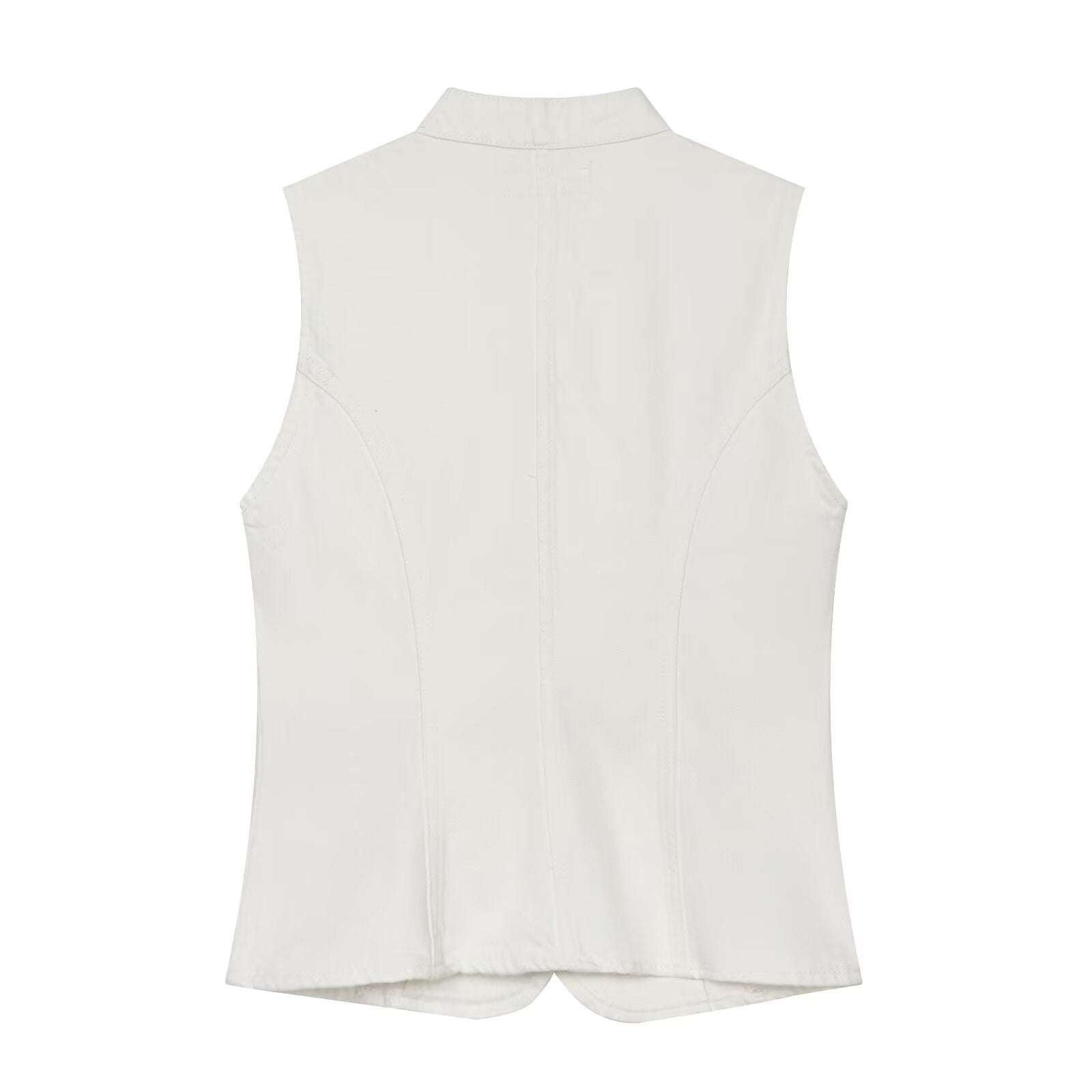 Women's Breasted decorative denim top