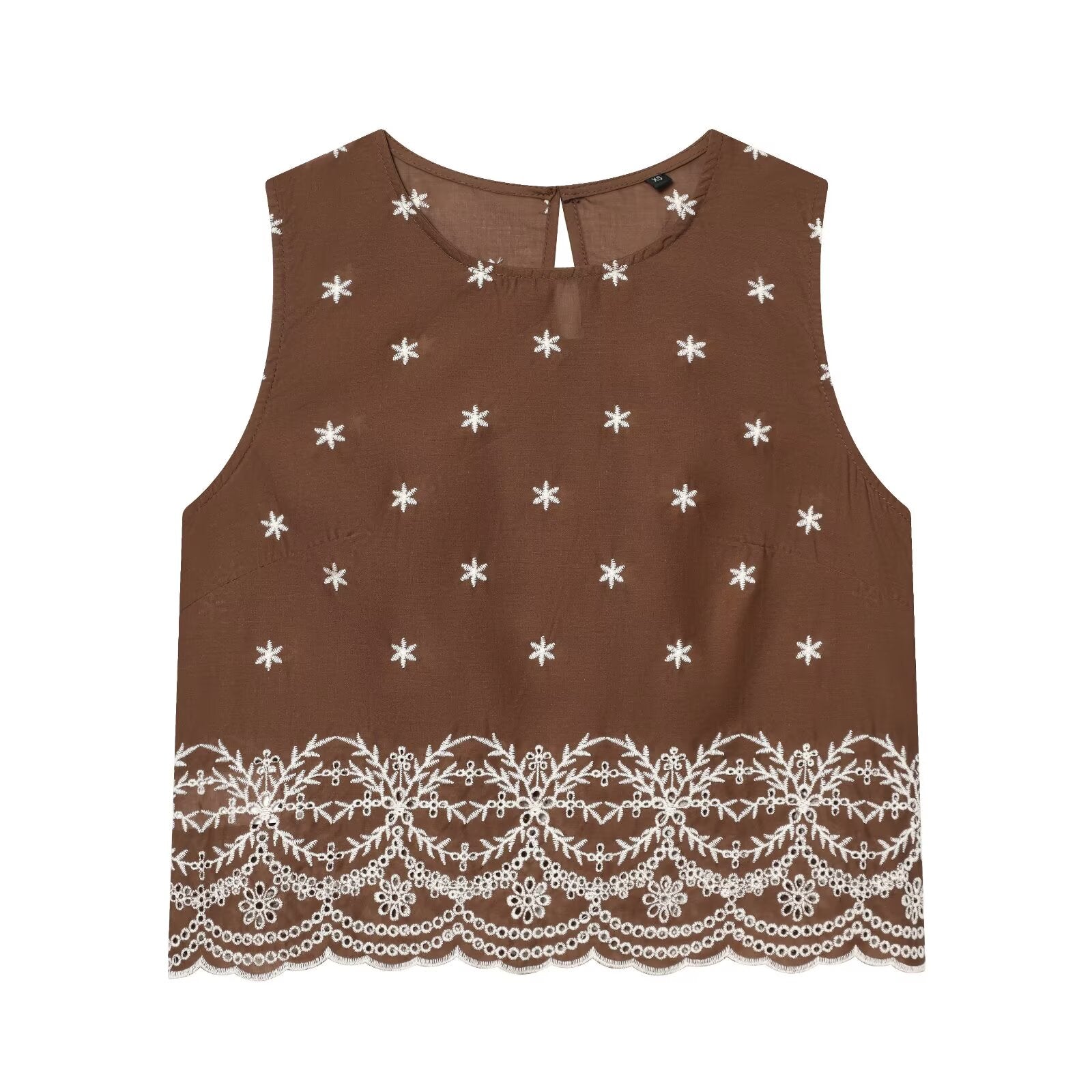 suit Women's 2 pieces hollowed out embroidered top+Skirts