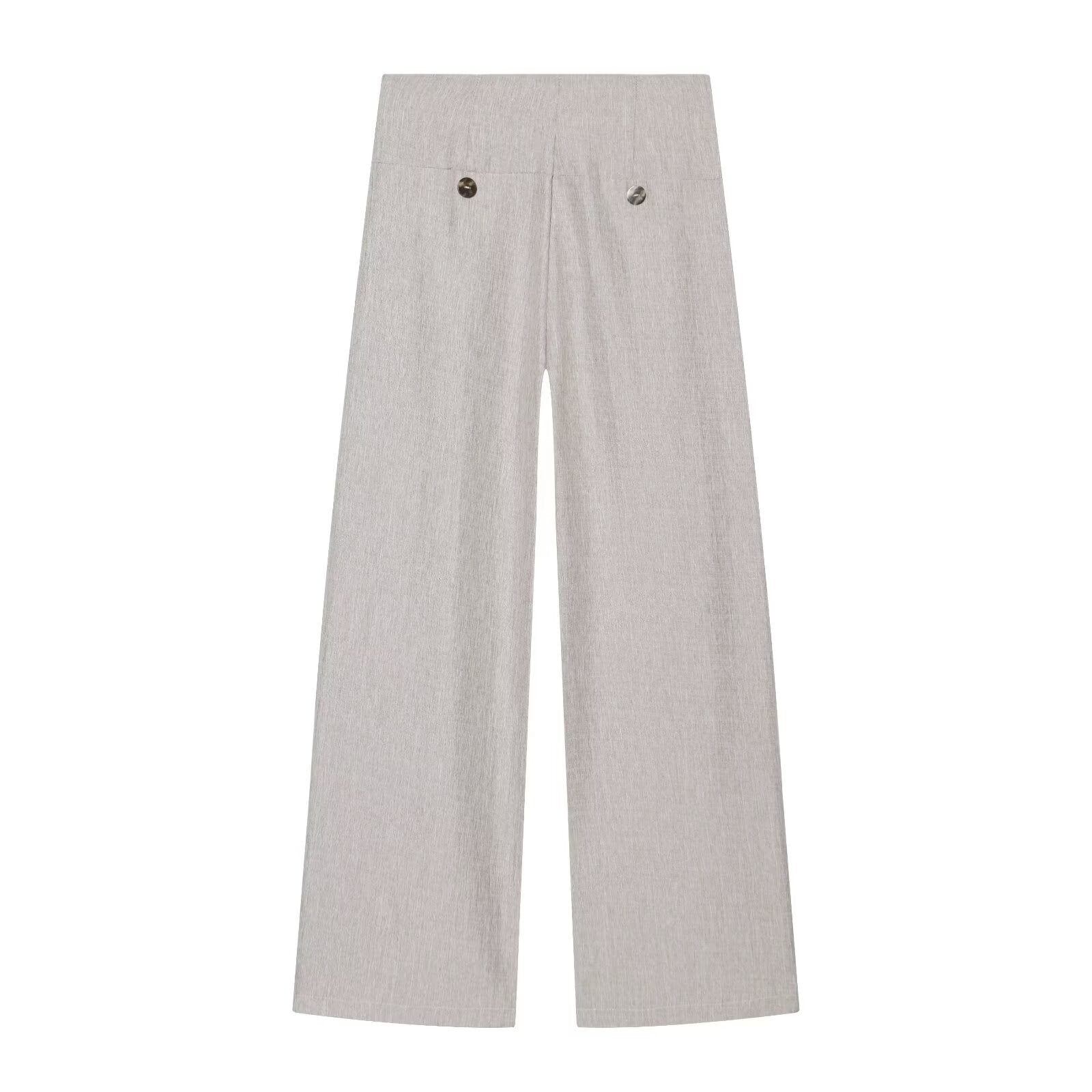 set woman 2 pieces casual linen blend pleated Blazer Coat +Pants