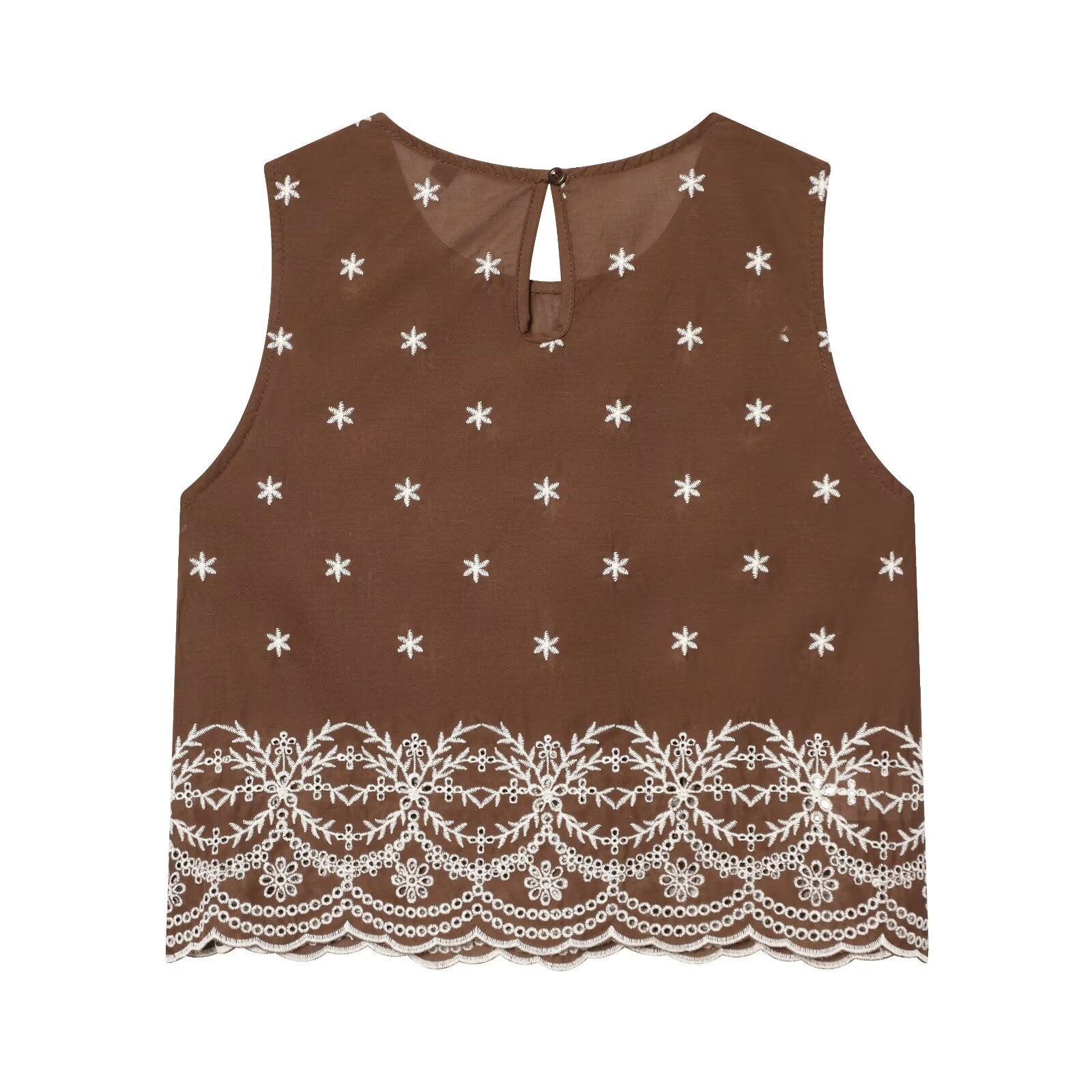suit Women's 2 pieces hollowed out embroidered top+Skirts