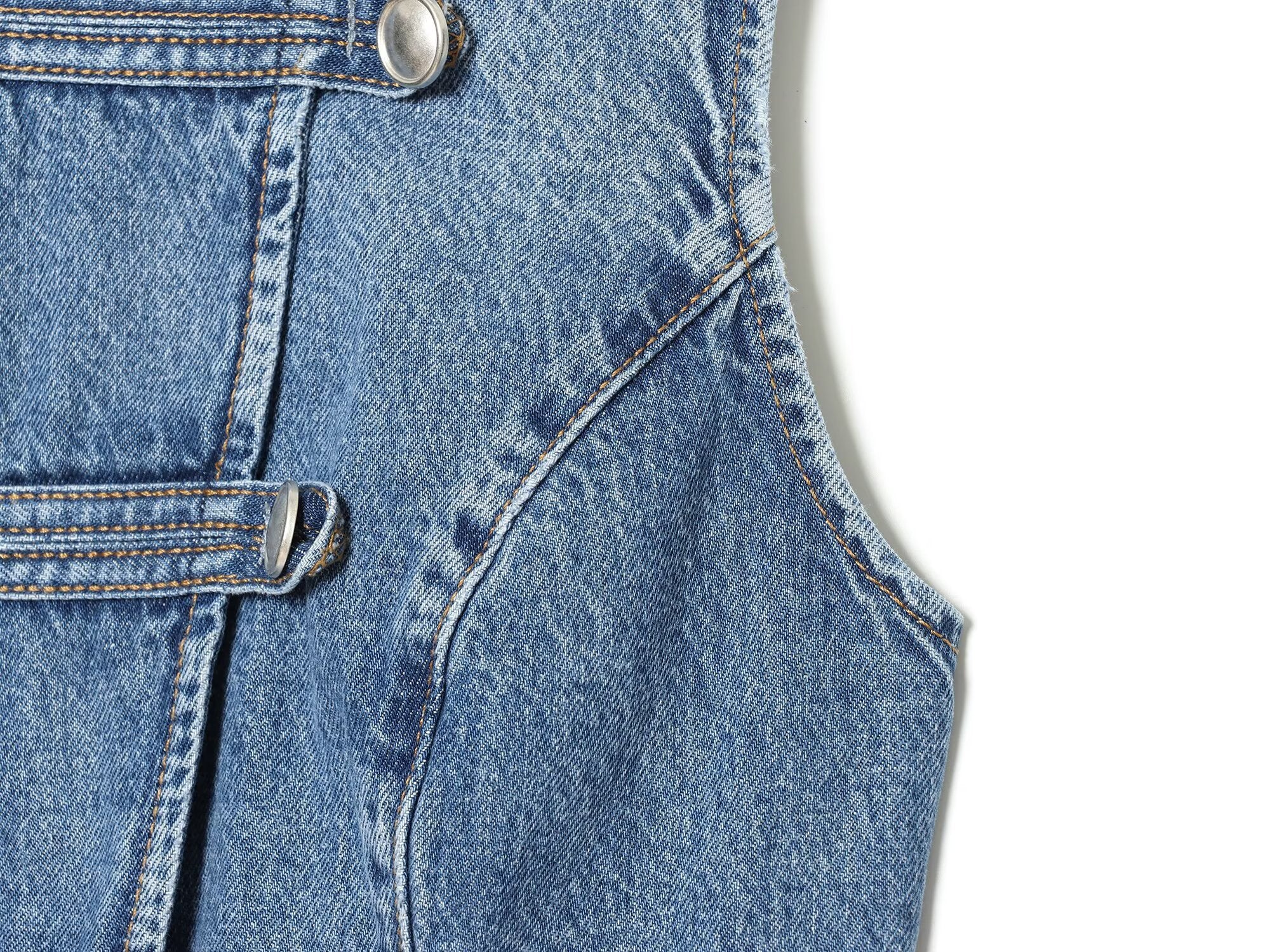 Women's Breasted decorative denim top