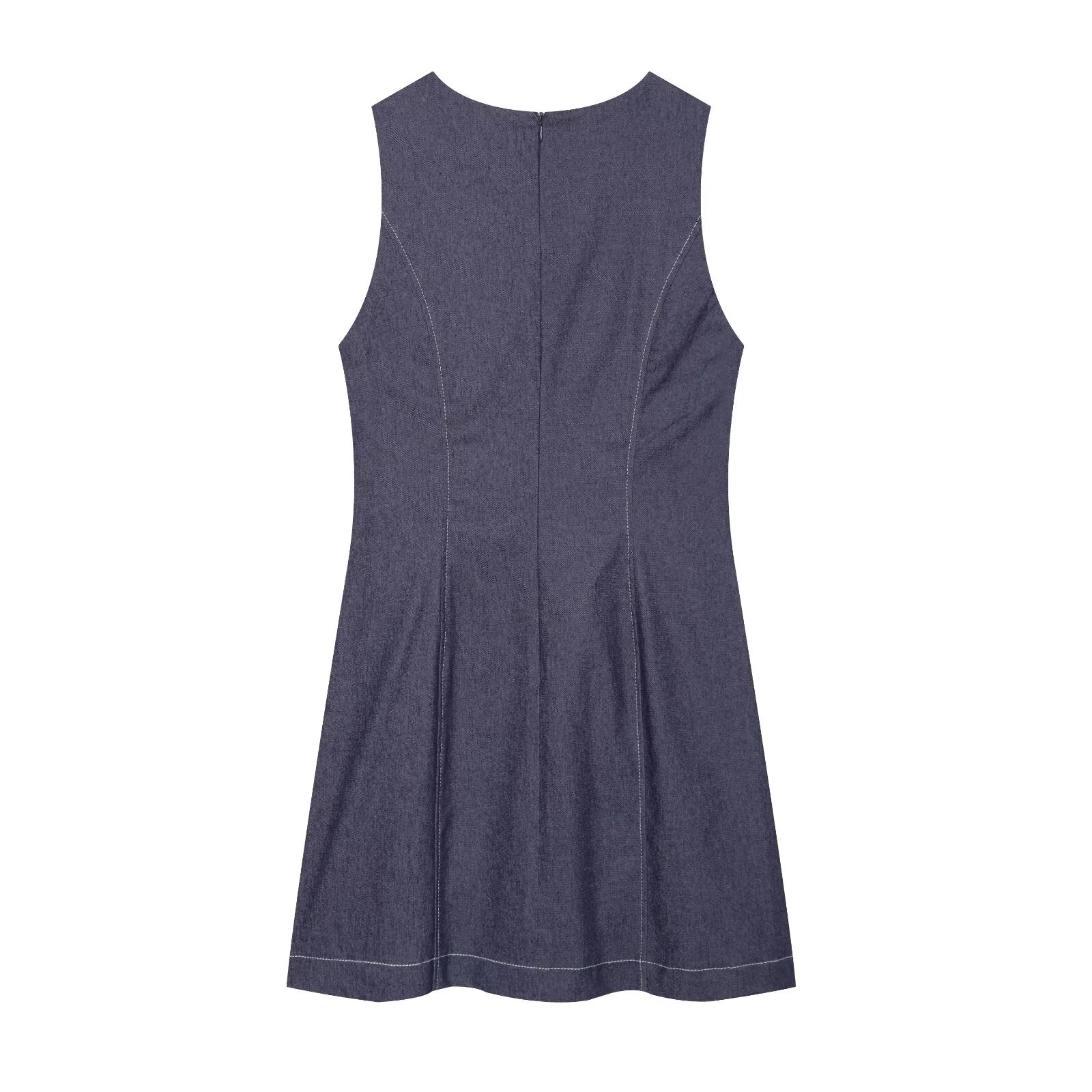 Women's rope knot buckle decoration mini dress