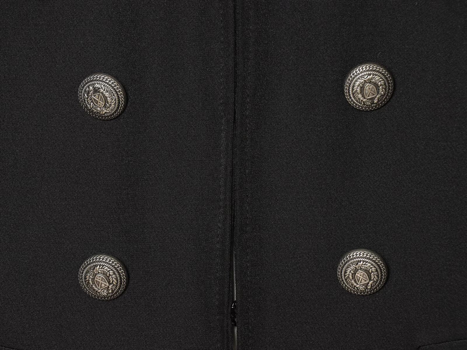 Women's with shoulder pads slim stand collar Coat