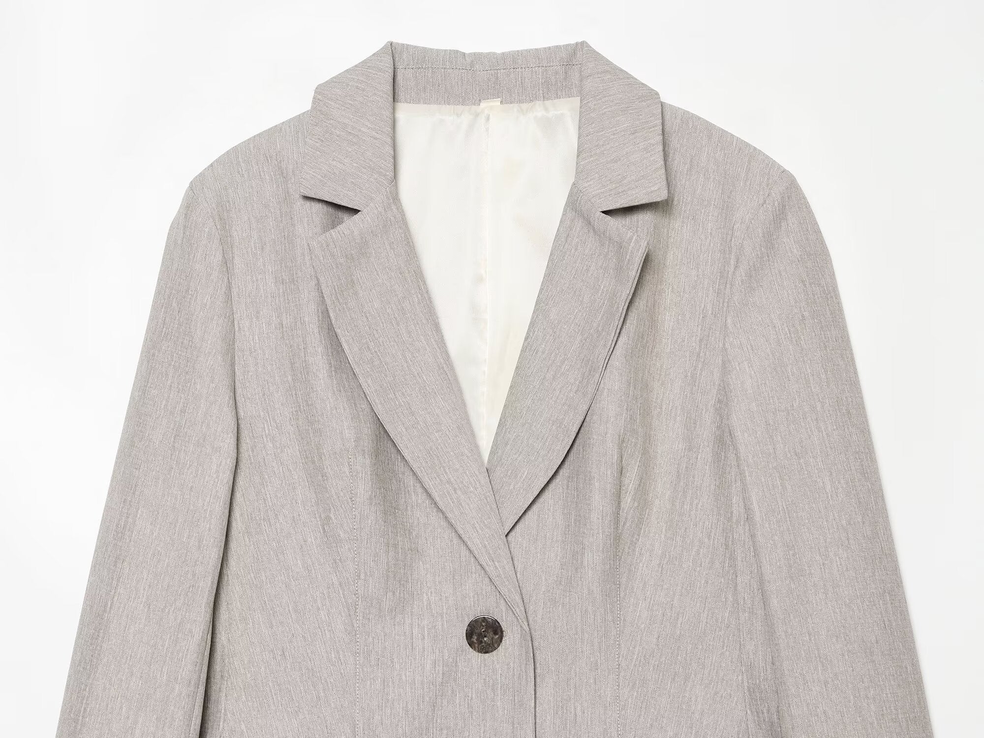 set woman 2 pieces casual linen blend pleated Blazer Coat +Pants