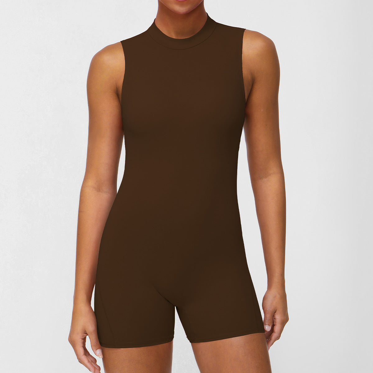 Women's New Fashion Big Backless Tight Sleeveless Yoga Jumpsuit Hip Wrinkle One-piece Indoor Training Fitness Clothes.