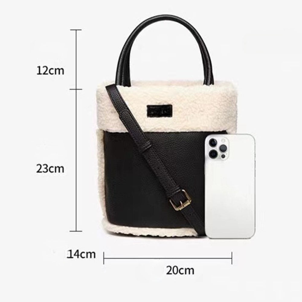 #268 New plush bucket bag camera bag postman bag