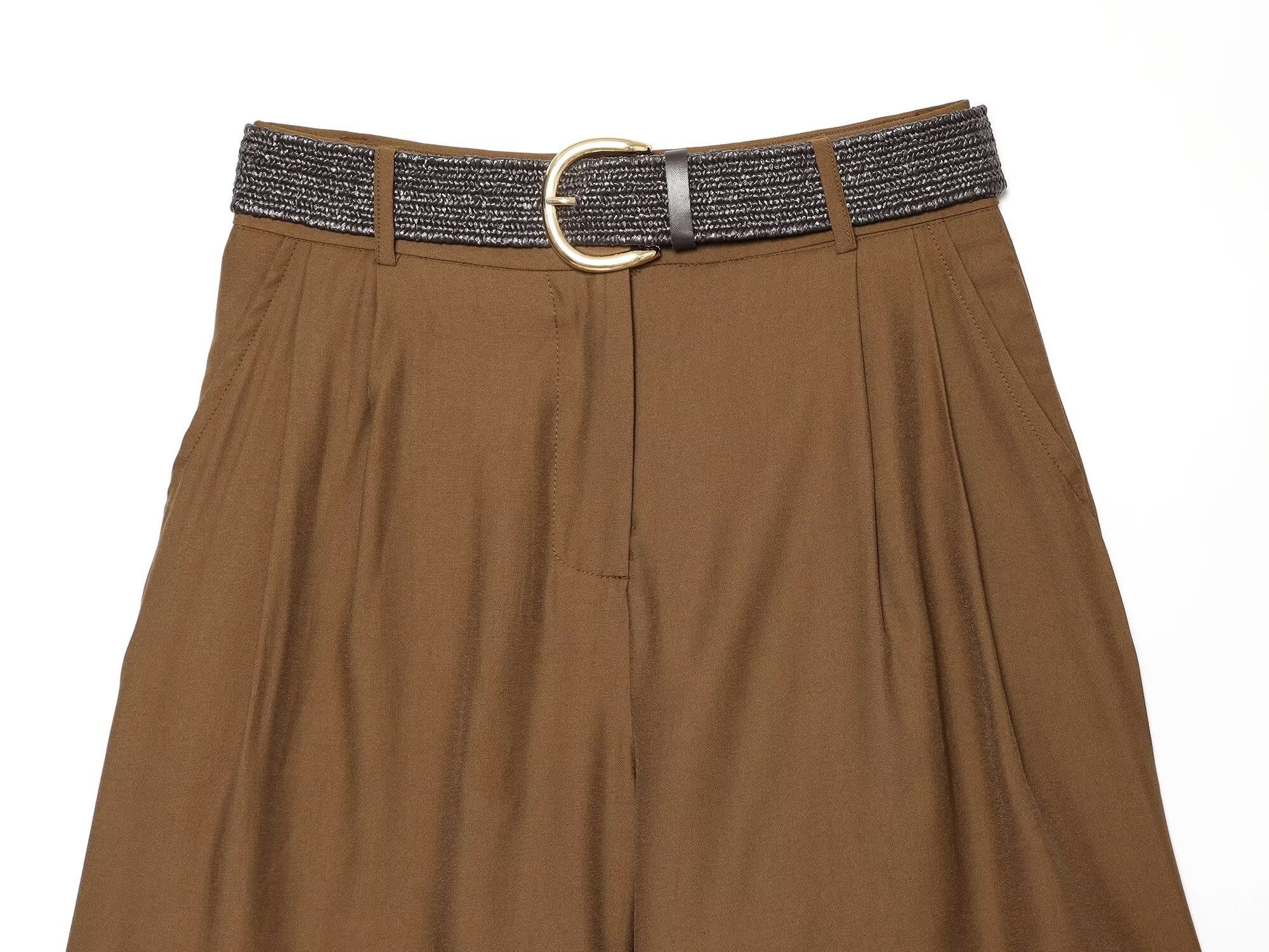 Women's With Belt pleated casual shorts