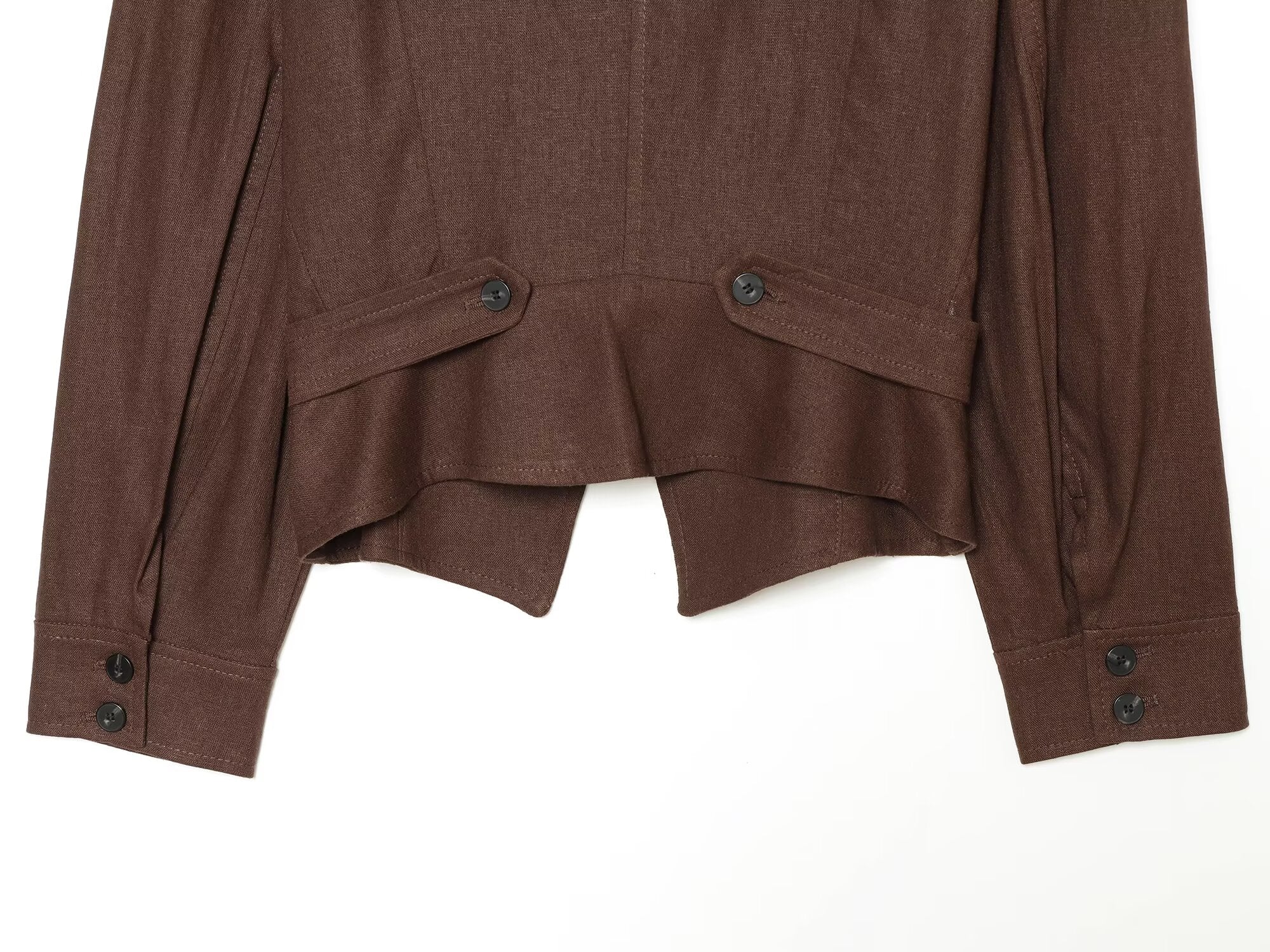 Women's linen blended Button-up Coat